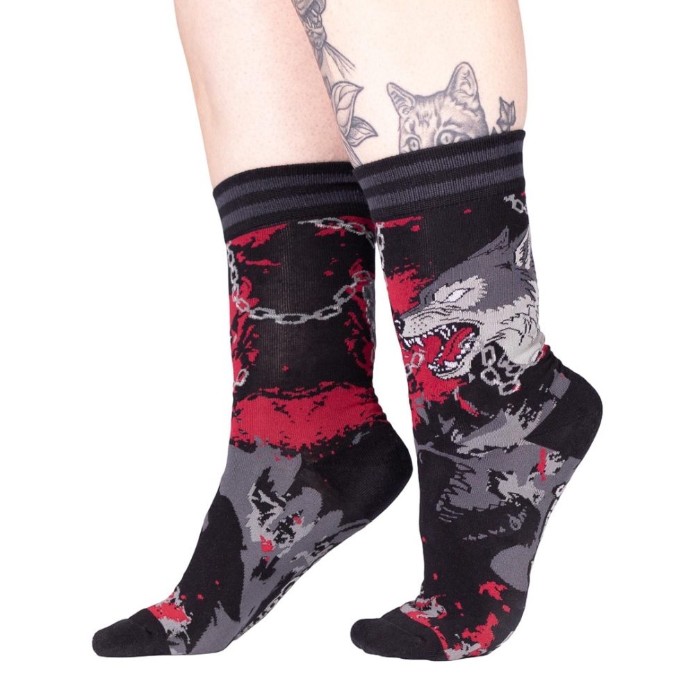 Footclothes - Big Mad Wolf Sokken - Multicolours